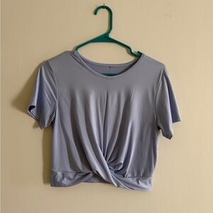 Lavender Twist-Front Under Armour Top